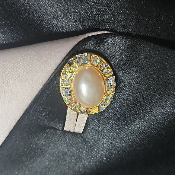 Frascara Vintage Sophisticated Black and Cream Tuxedo Blazer Size 10 - Picture 3 of 7